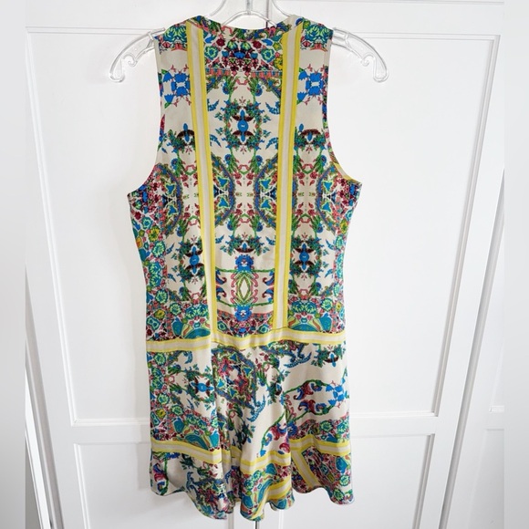 Twelfth Street by Cynthia Vincent Handkerchief Silk Mini Dress Sz Small Colorful - Picture 7 of 11